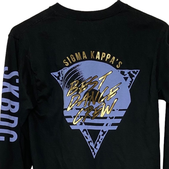 Sigma Kappa | Black Long Sleeve Tee | Custom Best Dance Crew | Size SP | Vintage - Picture 4 of 5